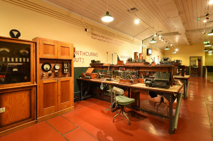 Interior of Porthcurno Telegraph Museum