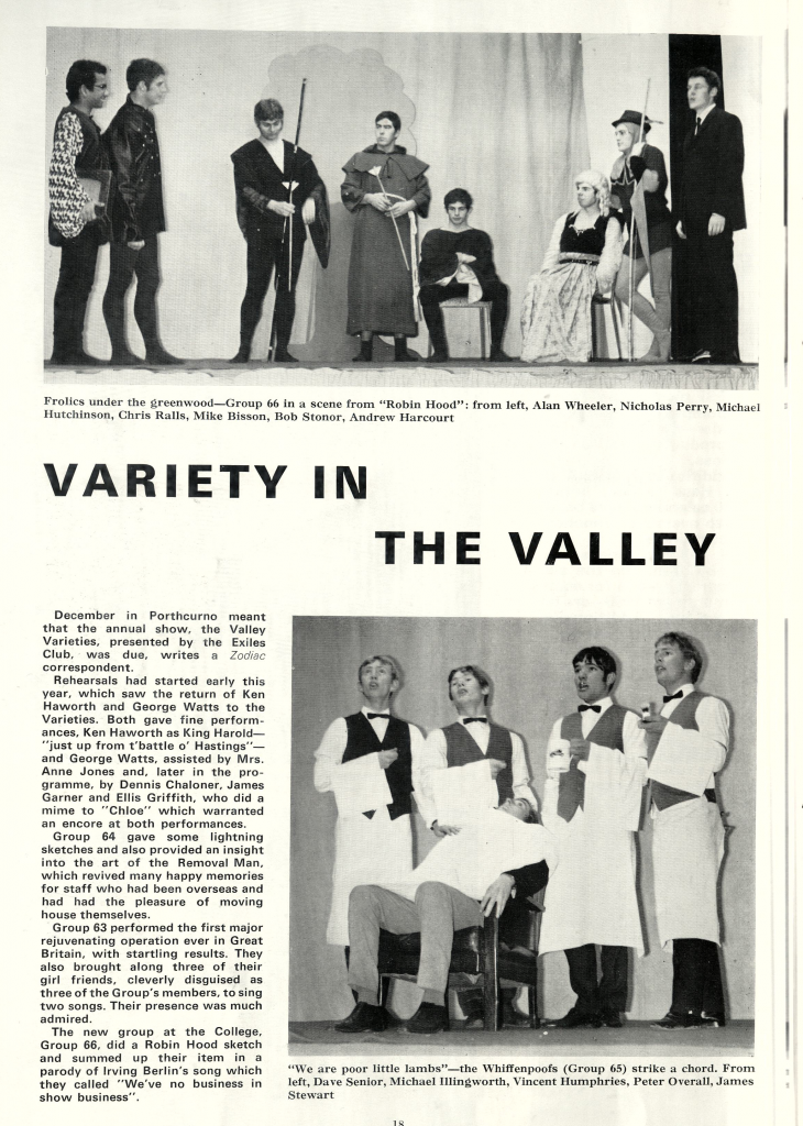 Variety in the Valley-a scan from the Zodiac reporting on the Porthcurno Variety Show