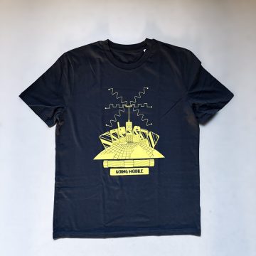 Going Mobile – PK Porthcurno x Mobile Phone Museum Collaboration Tee (India Ink Grey, Chest Print)